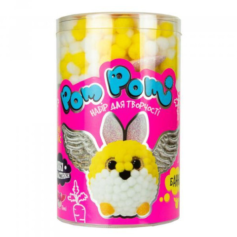 Игрушка из помпонов Pom pom Банні, укр., 16х10см, Strateg (32016S) 