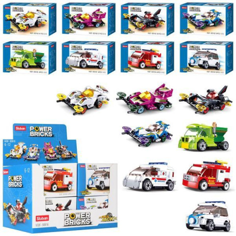 Конструктор SLUBAN транспорт, от 49 дет, в кор. 16шт