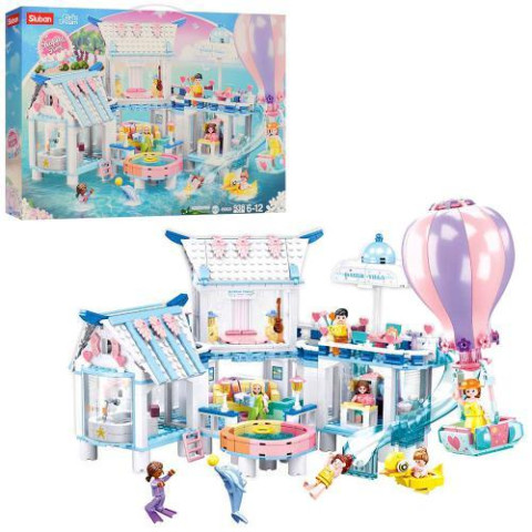 Конструктор SLUBAN центр розважений, аквапарк, фігурки, 938 подітий, в кор. 62*42*9см, ст: M38-B0929