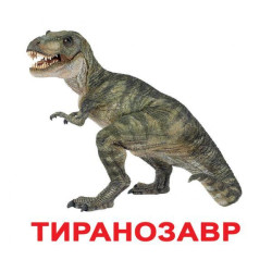 Карточки большие украинские с фактами "Динозавры" 20 карт., в пак. 16,5*19,5см, Украина, ТМ Вундеркинд с пеленок
