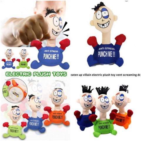 Игрушка антистресс Боксер Punch me Врежь мне, на батарейках, пак 22*13см