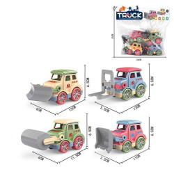 Набор стройтельной техники 4шт, 6*12*4,5см, в пак. 26*26см