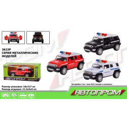 Машина метал. "АВТОПРОМ", 1:32, 3 цвета, откр.двери, в кор. 16*7*7см