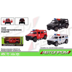 Машина метал. "АВТОПРОМ", 1:32, 3 цвета, откр.двери, в кор. 16*7*7см