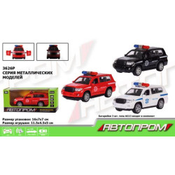 Машина метал. "АВТОПРОМ", 1:32, 3 цвета, откр.двери, в кор. 16*7*7см