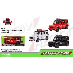 Машина метал. "АВТОПРОМ", 1:32, 3 цвета, откр.двери, в кор. 16*7*7см