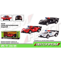 Машина метал. "АВТОПРОМ", 1:32, 3 цвета, откр.двери, в кор. 16*7*7см