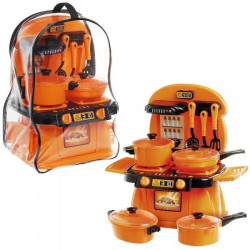 Набор "Cooking Plate with Dishes" 10 предметов, оранжевый, сумка. 34*25*20см, ТМ Юника, Украина