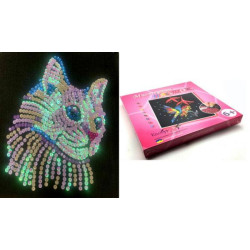 Мозаика из пайеток "Синьоока Кетті", в коробке 29х29х4см, Колібрі АРТ (APT03-07) 