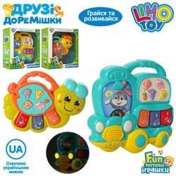Піаніно LIMO TOY 15см, муз, звук(укр), світло, 2 види по 2 кольори, бат., в кор. 18*18,5*5,5см  арт: FT0008AB