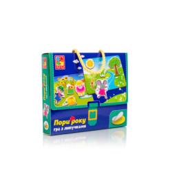 Гра з липучками "Яка пора року" (укр), в кор. 22*18*4см, ТМ Vladi Toys, Україна