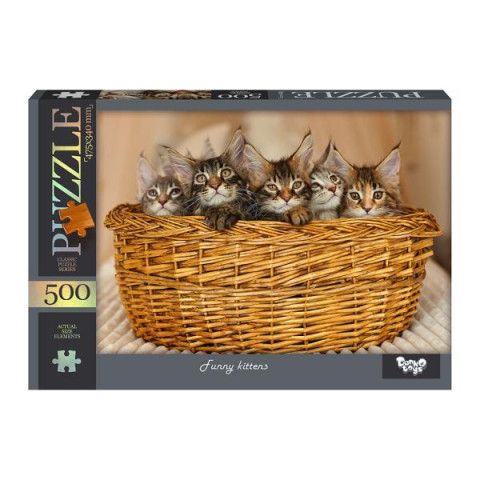 Пазлі 500 ел. с.14 №9 Funny kittens, кор. 37*25*4см  арт: C500-14-09