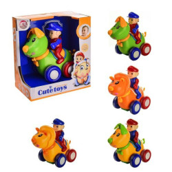 Игрушечное животное на колесиках 13*7.5*12.5см, 4 вида, в кор. 15*9*16см
