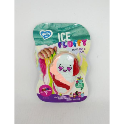 Лизун-антистресс TM Lovin Ice Fluffy рожок 110 мл, на планш. 25*14см