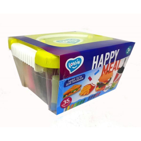 Набір тіста для ліплення Happy meal TM Lovin, 35стиків, в пластиковому боксі, 20*17*11 см