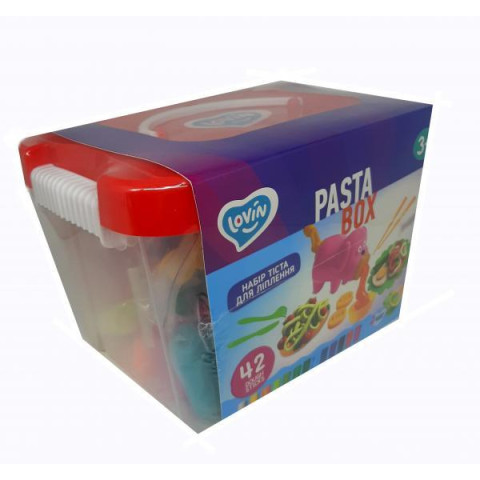 Набір для творчості ТМ Lovin Play dough Maxi box, 42 стика, в пластиковому боксі, 24*18*16 см
