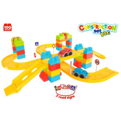 Конструктор трек 100 деталей в кор. 37*27,5*19,3см, ТМ Технок, Украина