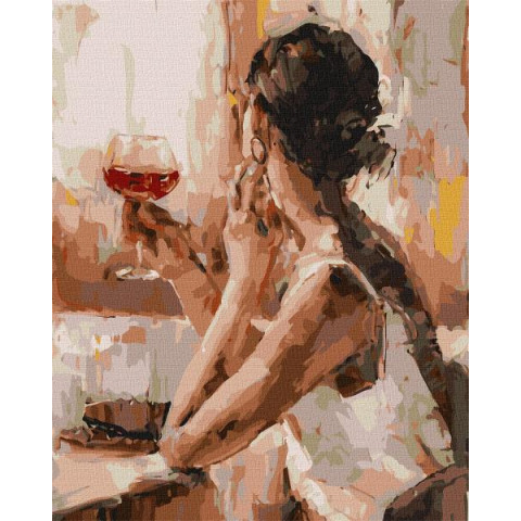 Картина по номерам Люди. Загадочная незнакомка, 40х50см, в термопакете, Идейка (KHO4843)