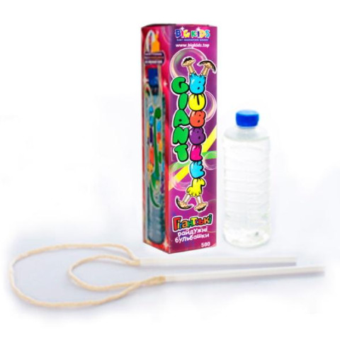 Мильні бульбашки PARTY BOX GIANT 500мл + пускач 30см, кор. 31*7*7см, ТМ BigKids, Україна
