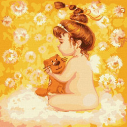 Картина по номерам Ангелы. Малыш, 30х30см, в термопакете, Идейка (KHO2385)