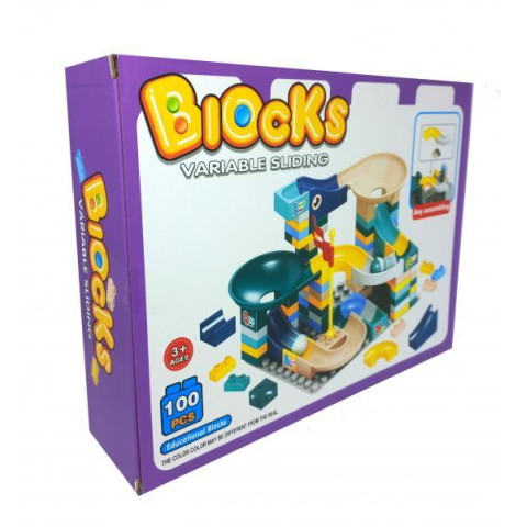 Конструктор BIOCKS, трек- лабиринт, 100 дет., в корр. 29*22*7см