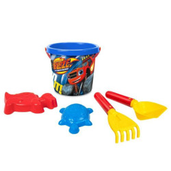 Набор для песка IML 5 элементов "Блеск и монстромашины", в сетке 20*10см, Blaze, TM Wader