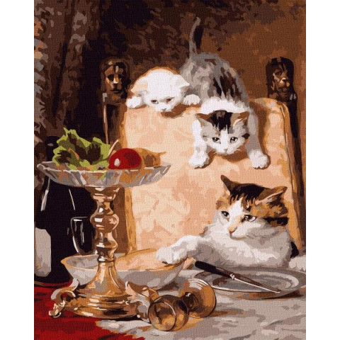 Картина за номерами Тварини. Любителі сиру Генрієтта Роннер-Кніп, 40х50см, в термопакеті, Идейка (KHO4329)