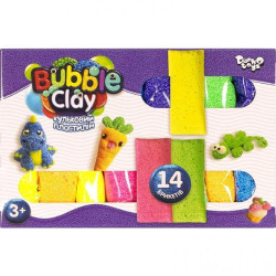 Набір Кульковий пластилін BUBBLE CLAY, укр., 14 кольорів, Danko Toys (BBC-05-01U) 