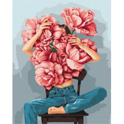 Картина за номерами Квіти. Півонії в обіймах, 40х50см, в термопакеті, Brushme (BS52115)