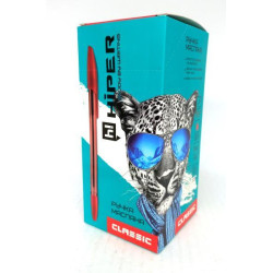 Ручка масляная Hiper Classic 1.0мм красная, ЦЕНА ЗА ВП. 50ШТ, в корр. 15*8*8см, арт: HO-1147красн