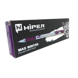 Ручка олій. Hiper Max Writer 2500м 0,7мм фіолетова, ЦІНА ЗА УП. 10ШТ, в кор. 15*5*3см