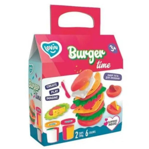 Набір тесту для ліплення Burger Time ТМ Lovin у кор. 20*18*8см