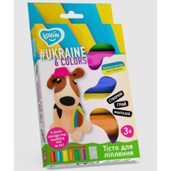 Набор Тесто для лепки Lovin Ukraine, 6 цветов, в коробке 19х10х2см, OKTO (41171) 