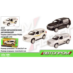 Машина метал. "АВТОПРОМ", 1: 42 Land Cruiser Prado, 3 кольори, відк.двері, в кор. 14,5 * 6,5 * 7см