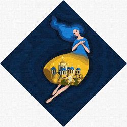 Картина за номерами Патріотична. Берегиня Володимирська, 30х30см, в термопакеті, Идейка (KHO4913)