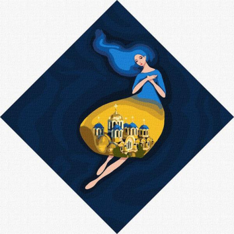 Картина за номерами Патріотична. Берегиня Володимирська, 30х30см, в термопакеті, Идейка (KHO4913)