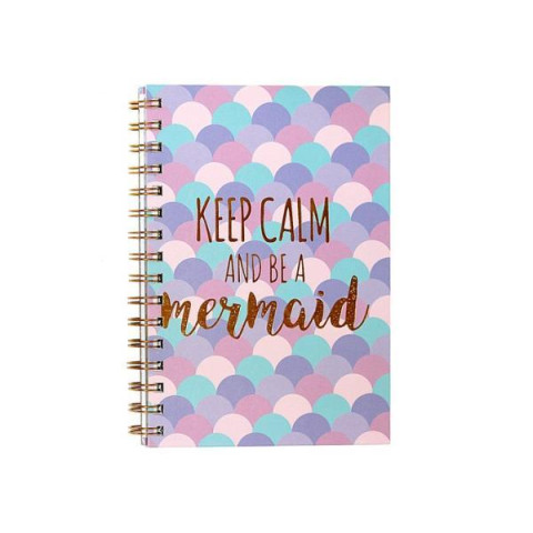 Зошит на спіралі з тисненням фольгою А5, 100 аркушів, 70 грам, матова ламінація