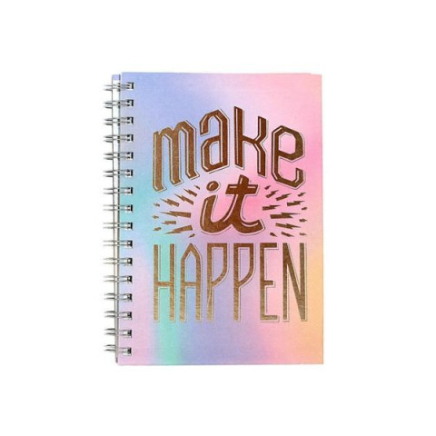 Зошит на спіралі з тисненням фольгою А5, 100 аркушів, 70 грам, матова ламінація