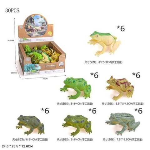 Жаба гумова 15см, ціна за 1шт, 6 видів, 30шт, кор. 24*12*23,5см  арт: BY168-88N