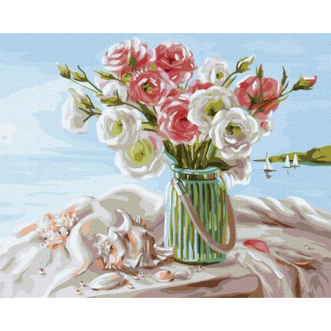 Картина за номерами Натюрморти. Натюрморт біля моря, 40х50см, в термопакеті, Идейка (KHO5609)