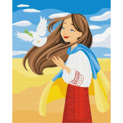 Картина за номерами Патріотична. Вільна Україна @ Василик Марія, 40х50см, в термопакеті, Brushme (BS53074)