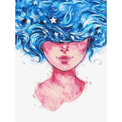 Картина по номерам Люди. Звездное воображение, 30х40см, в термопакете, Идейка (KHO4944)