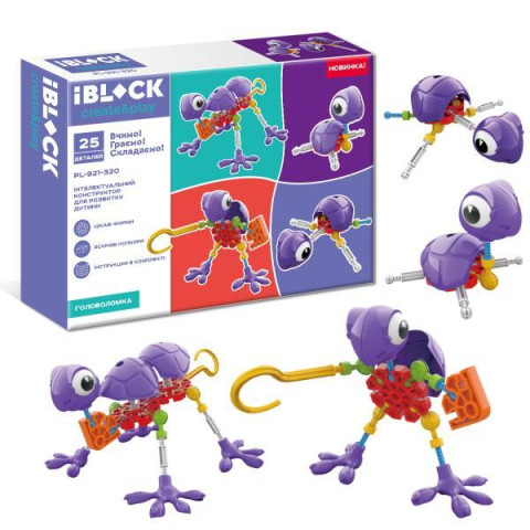 Конструктор IBLOCK 25 деталей, в кор. 20*6,5*15см