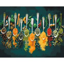 Картина за номерами Натюрморти. Пряні спеції, 40х50см, в термопакеті, Brushme (BS52897)