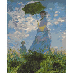 Картина за номерами Люди. Жінка з парасолькою © Клод Моне, 40х50см, в термопакеті, Brushme (BS6441)
