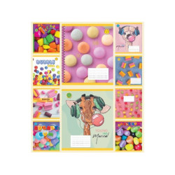 Зошити 36 листів клітка, серія Ароматний (BUBBLE GUM), ЦІНА ЗА УП. 20ШТ