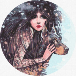 Картина по номерам люди, животные. Дика воля, 40х40см, в термопакете, Идейка (KHO4937)