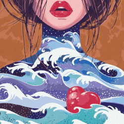 Картина за номерами Морська. Серце океану, 40х40см, в термопакеті, Идейка (KHO4951)
