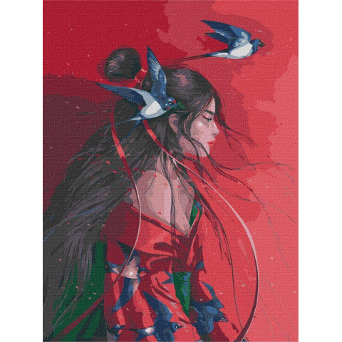 Картина за номерами Люди. Небесна принцеса, 40х50см, в термопакеті, Идейка (KHO4953)