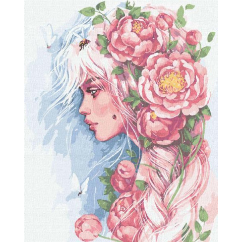 Картина за номерами Люди, Квіти. Розквітаюча душа, 40х50см, в термопакеті, Идейка (KHO4954)